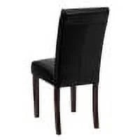 Black Faux Leather Panel Back Parson's Chair Z73930