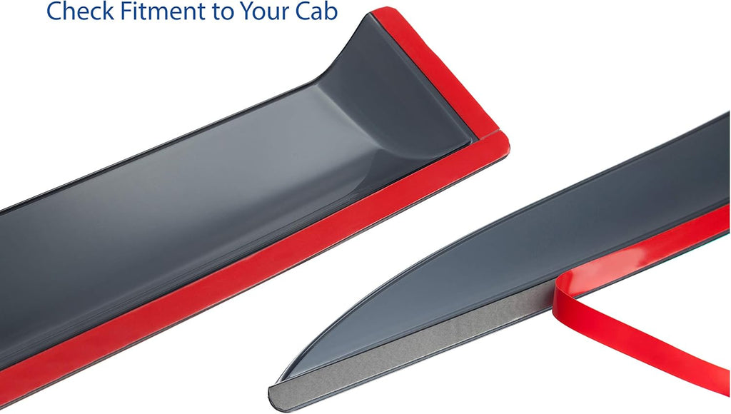 Shatterproof Tape-on Window Deflectors 4 pcs Q16393