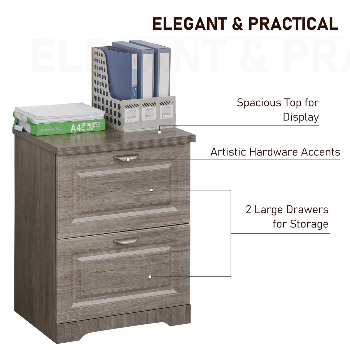 Oak 2-Drawer Lateral File Cabinet E3604