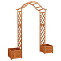 Solid Firwood Garden Pergola with Planter C59982
