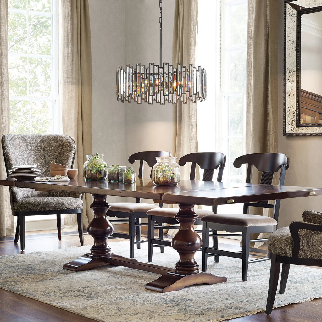 6-Light Crystal Industrial Chandelier V975755