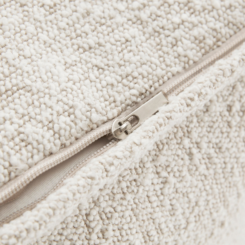 Crema White Boucle Pouf R22236