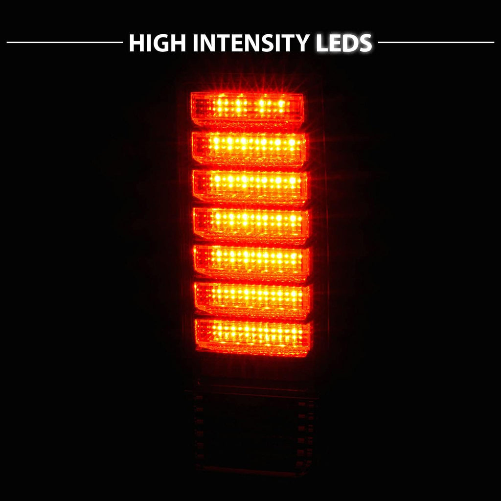 Red/Clear LED Brake Turn Signal Tail Lights Set for Hummer H2 Y327