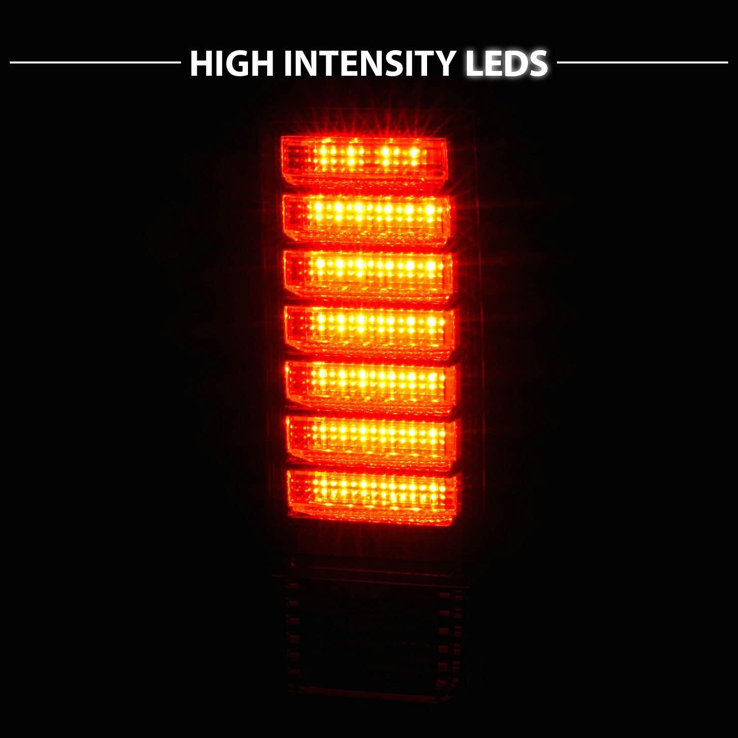 Red/Clear LED Brake Turn Signal Tail Lights Set for Hummer H2 Y327