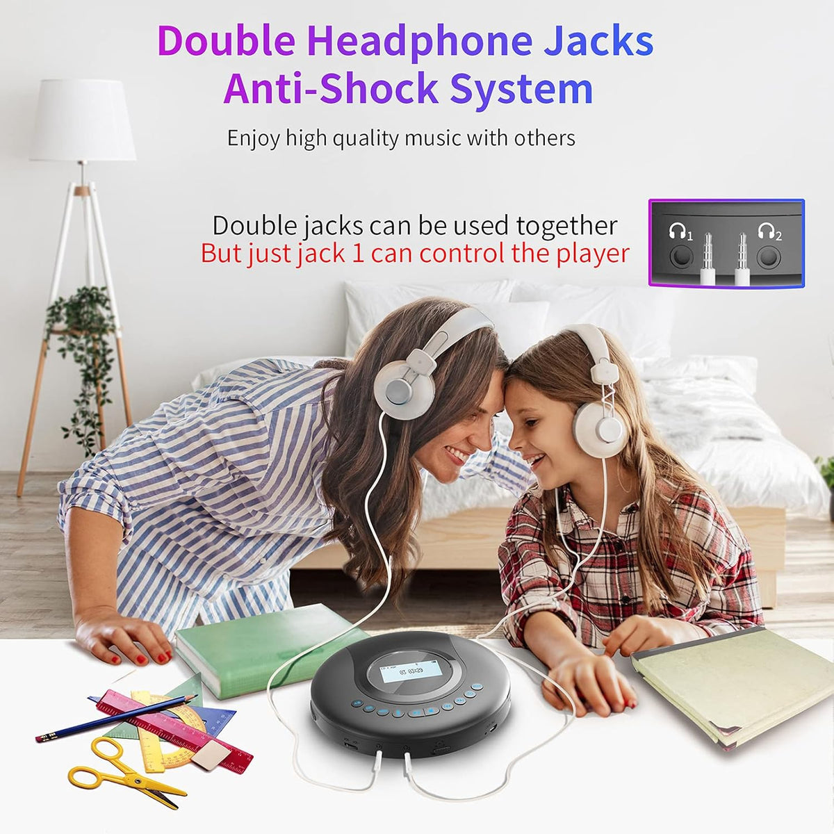 Portable CD Player with Bluetooth and LCD Screen C57613