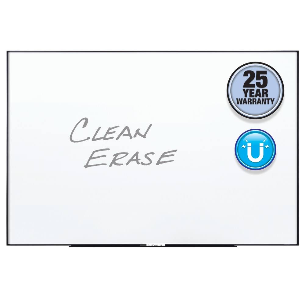 Black Frame Nano-Clean Magnetic Whiteboard W88186