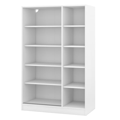 Gray 3-Door Mirror Wardrobe Closet with 2 Drawers & Top Cabinets X85519
