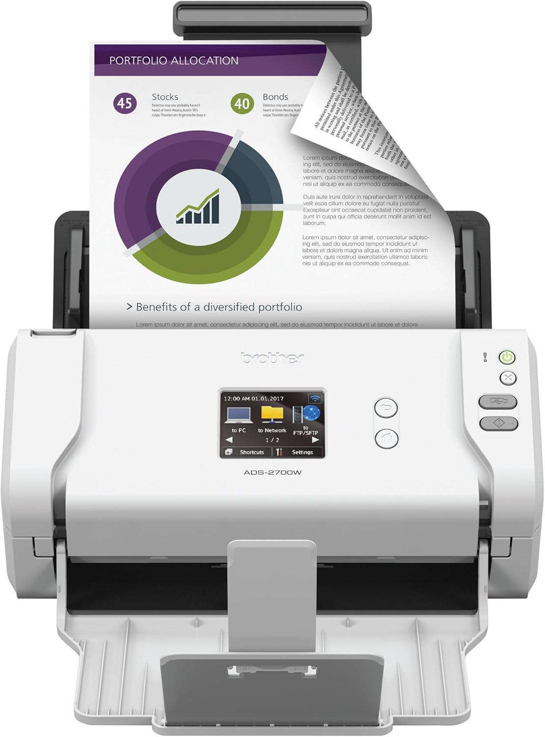 Wireless High-Speed Desktop Document Scanner with Touchscreen LCD R788