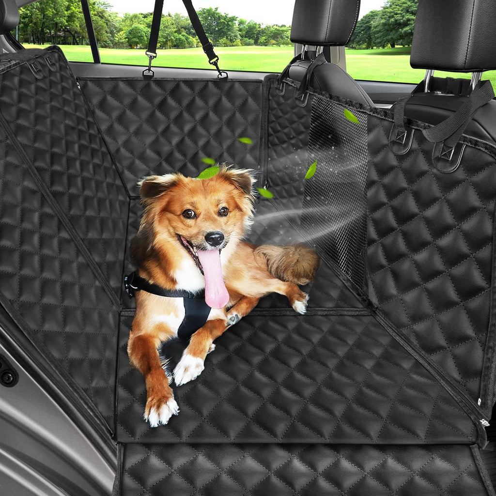 4-in-1 Waterproof Dog Car Seat Cover with Mesh Window, 55 x 58 in, Pack of 2 C18387