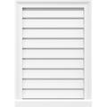 30x22W x 42x22H Vertical Surface Mount PVC Gable Vent with Brickmould A583