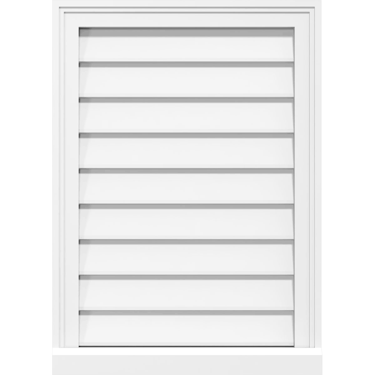 30x22W x 42x22H Vertical Surface Mount PVC Gable Vent with Brickmould A583