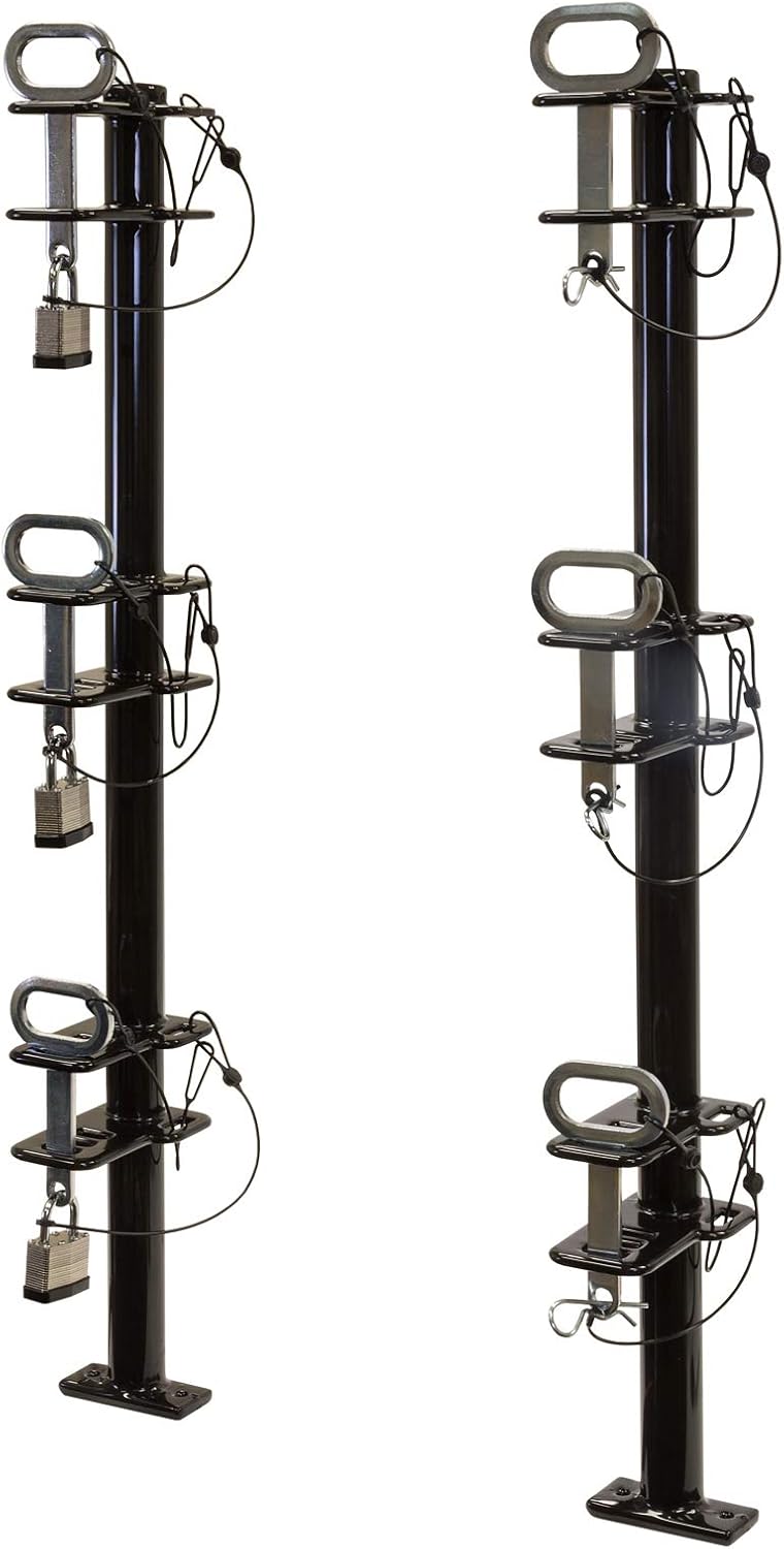 4-Channel Landscape Trimmer Edger Locking Rack, Black H9887