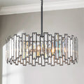 6-Light Crystal Industrial Chandelier V975755