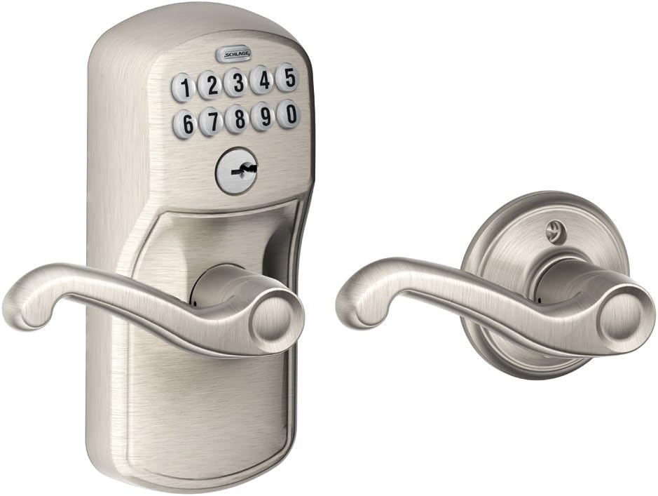 Brushed Chrome Keypad Entry with Auto-Lock Z57893
