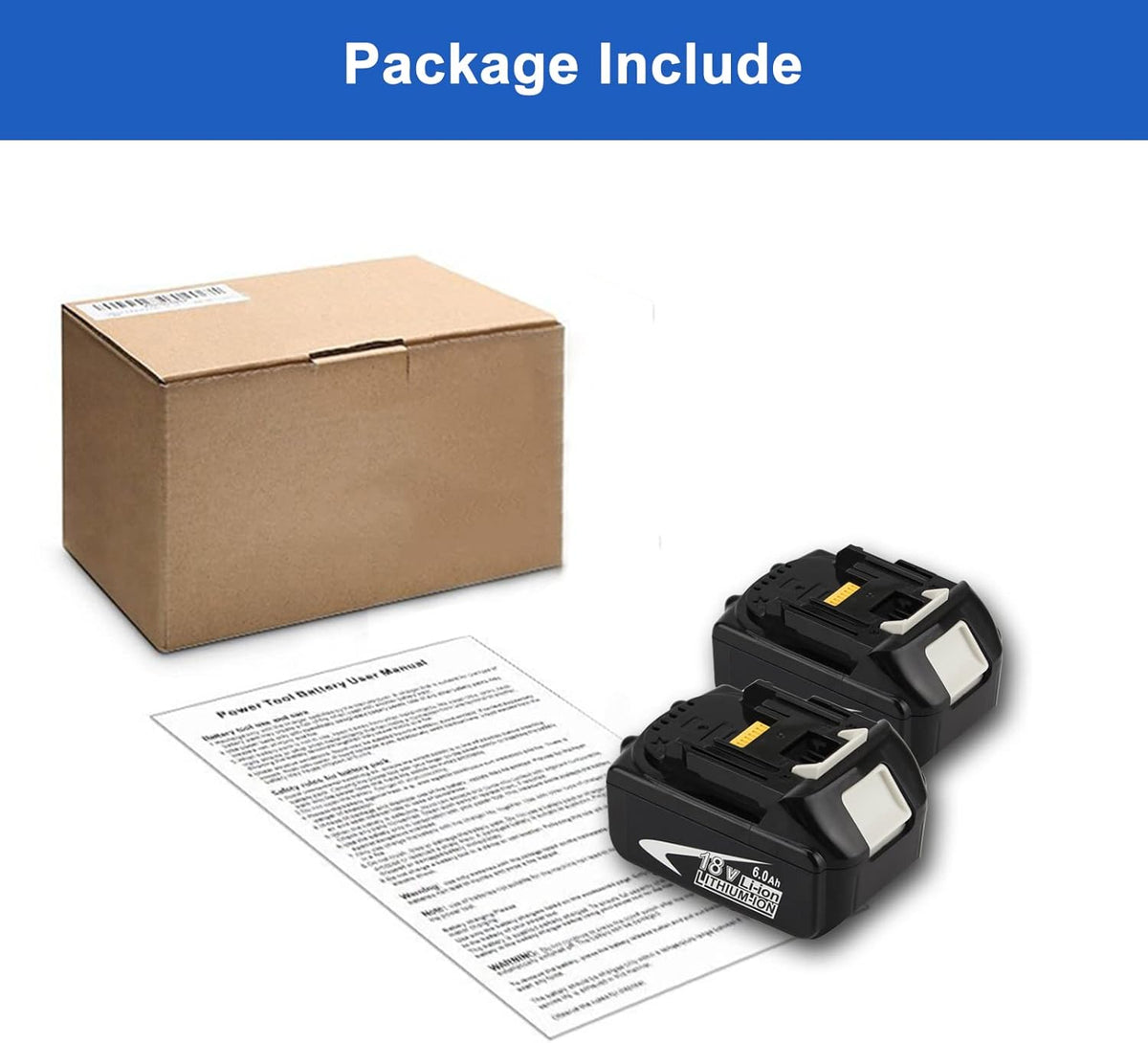 2 Packs 18 Volt 6.0Ah Replacement Battery with LED Indicator S584