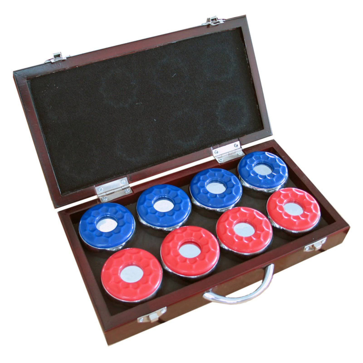 Set of 8 Shuffleboard Pucks with Case T624121