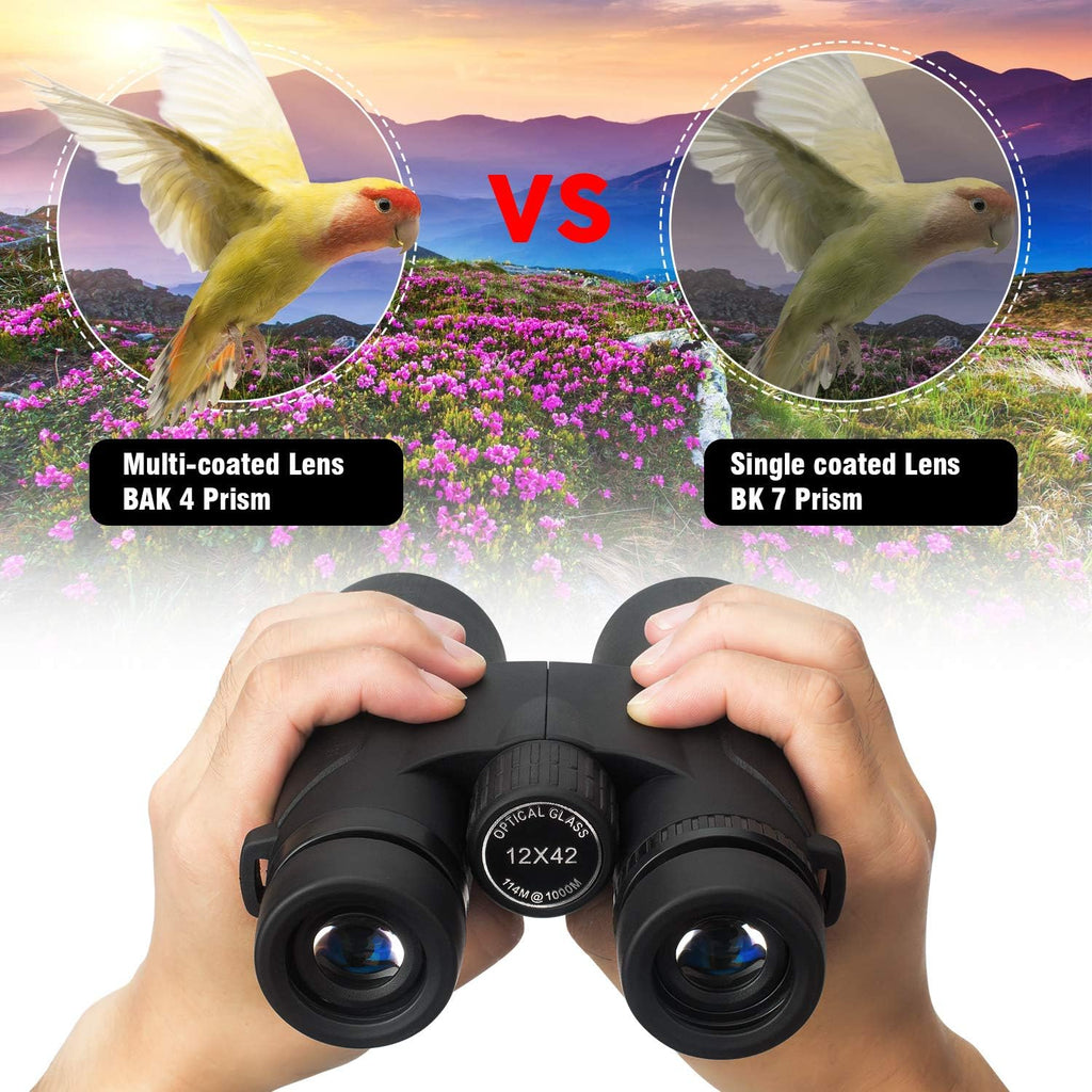 12x42 HD Professional Binoculars with Strap and Carrying Bag B95567