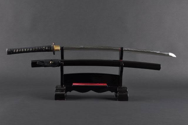 Black Wooden Scabbard Samurai Katana Sword Y602