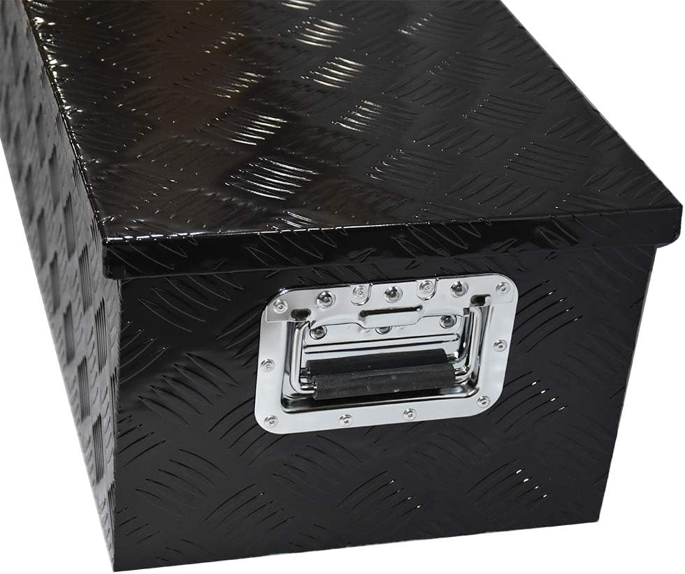 Black Aluminum Camper Tool Box with Lock Y808938