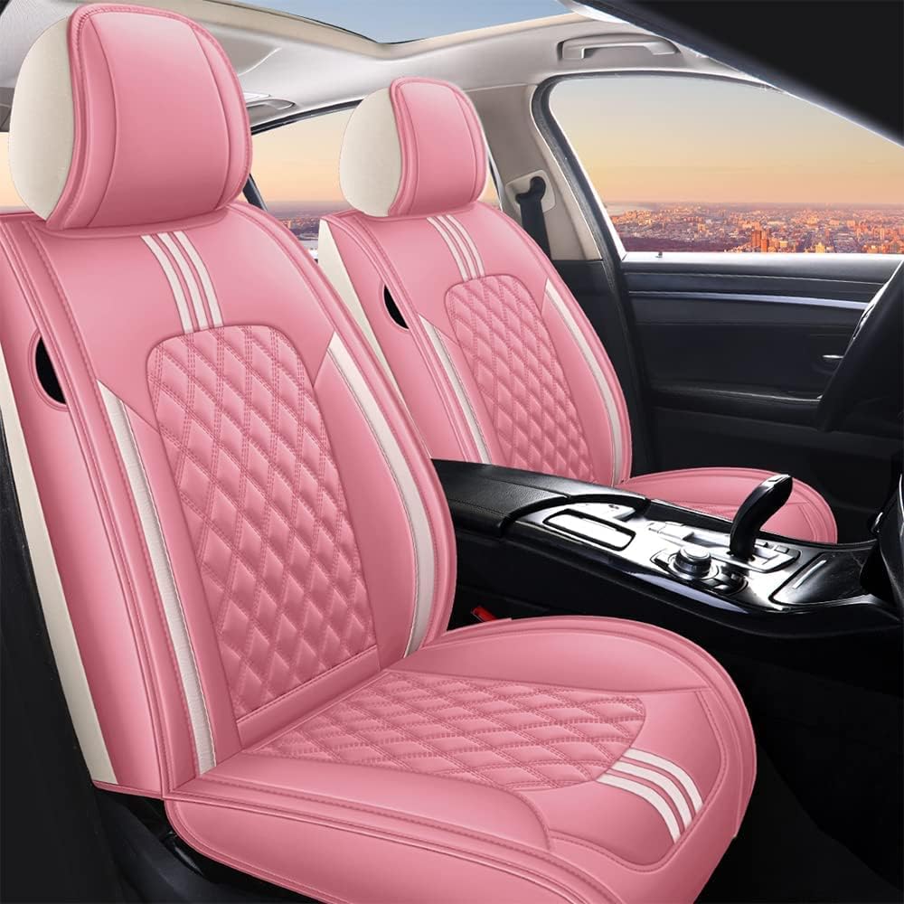 Red Leather Car Seat Covers Full Set U995