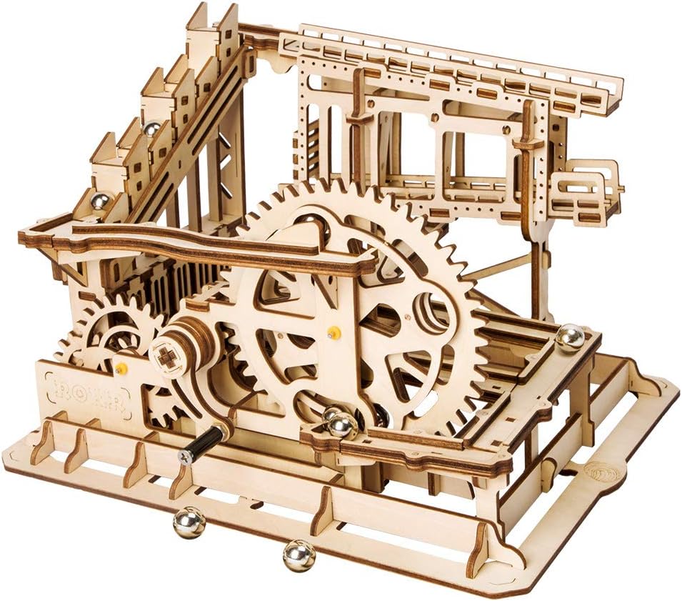 3D Wooden Puzzle Marble Run with 10 Steel Marbles Z8681