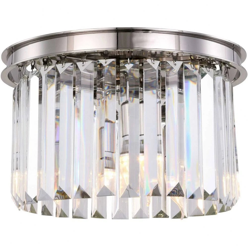 Polished Nickel Flush Mount Crystal Light G94334
