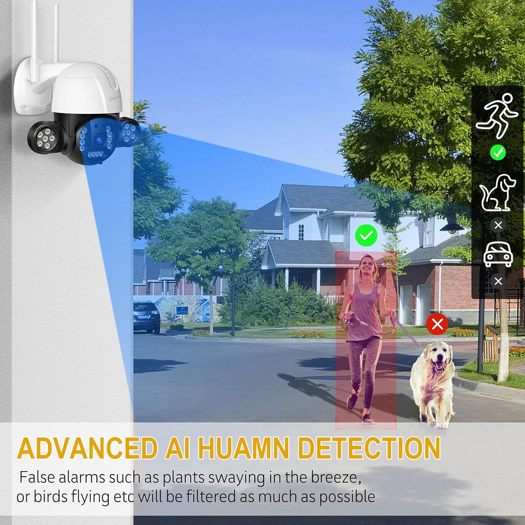 5MP Wireless PTZ Security Camera Outdoor with 64GB SD Card F196733