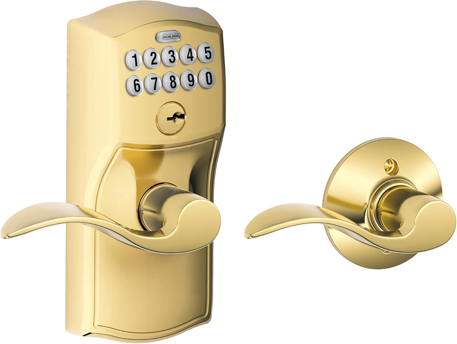 Brushed Chrome Keypad Entry with Auto-Lock Z57893