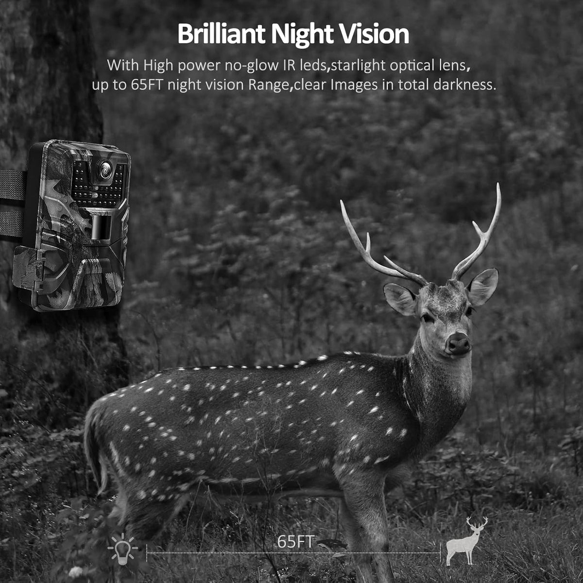 30 MP 4K Bluetooth Wireless Trail Camera with Night Vision U98005