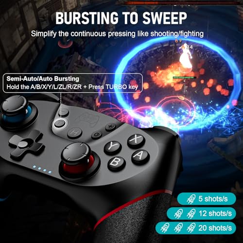 2 Pack Wireless Pro Controller for Switch 2/Lite/OLED with Hall Effect N44194