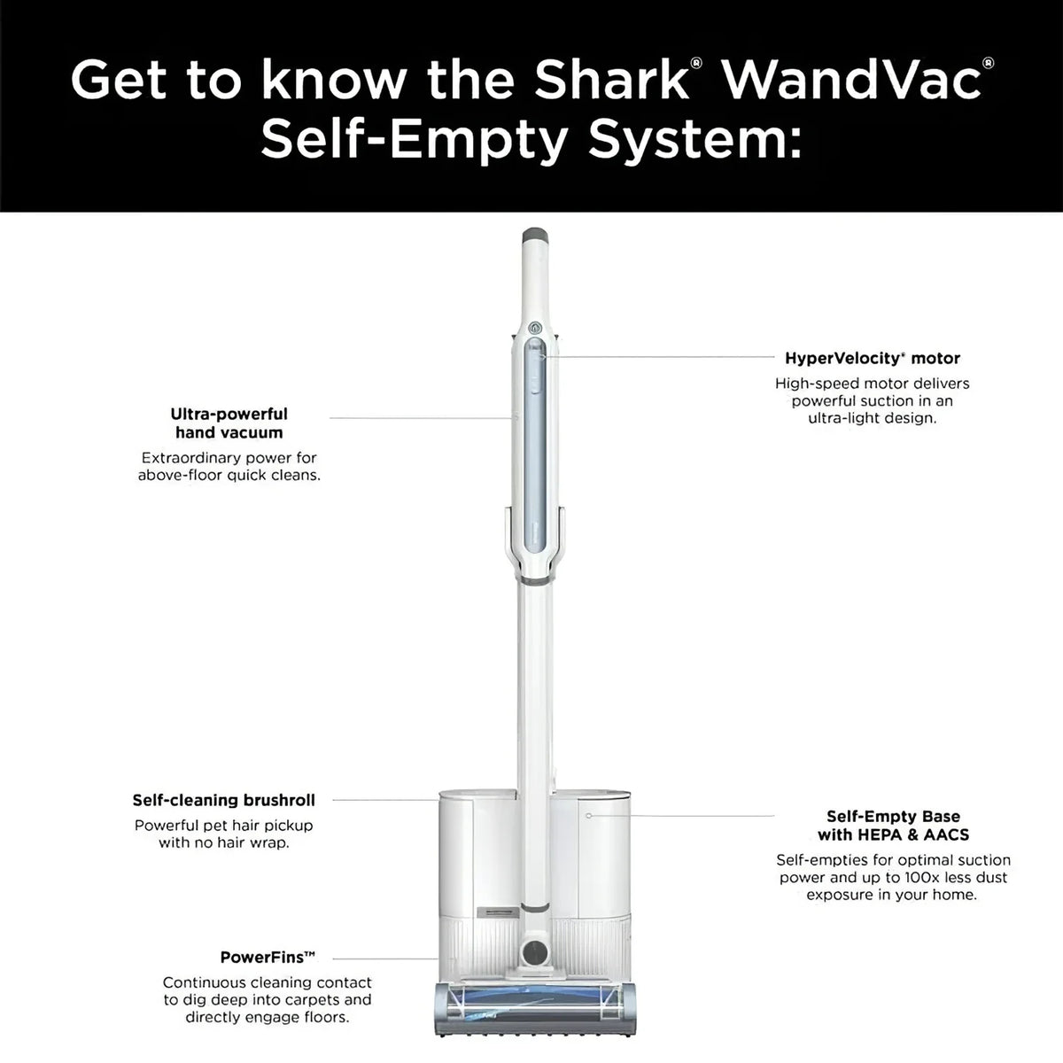 Cordless Stick Vacuum Cleaner with HEPA Self-Empty Base F96379