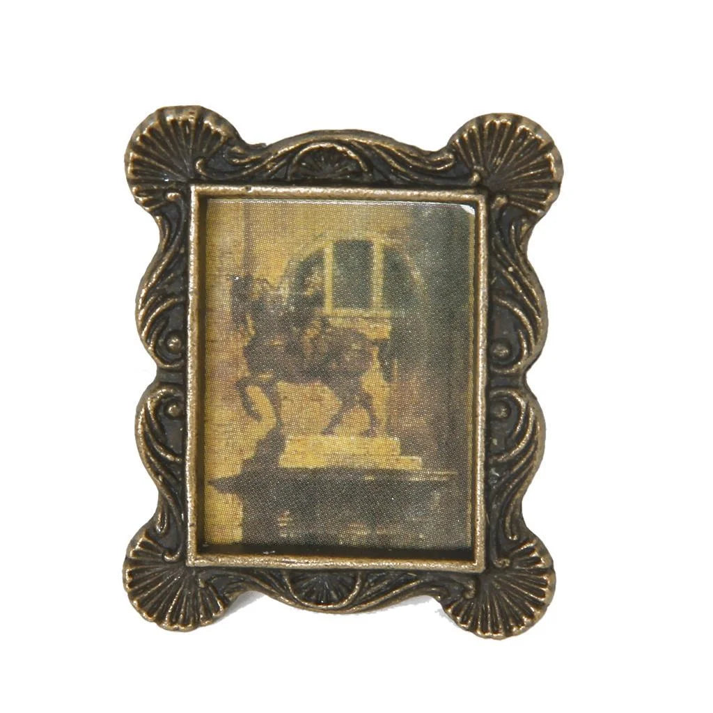 12th Dollhouse Miniature Metal Photo Frame 3x3.7cm O6929