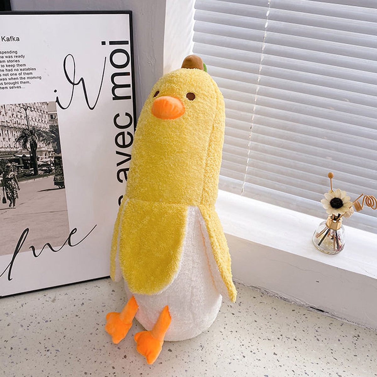 Soft Stuffed Banana Duck Plush Doll Pillow Q349210