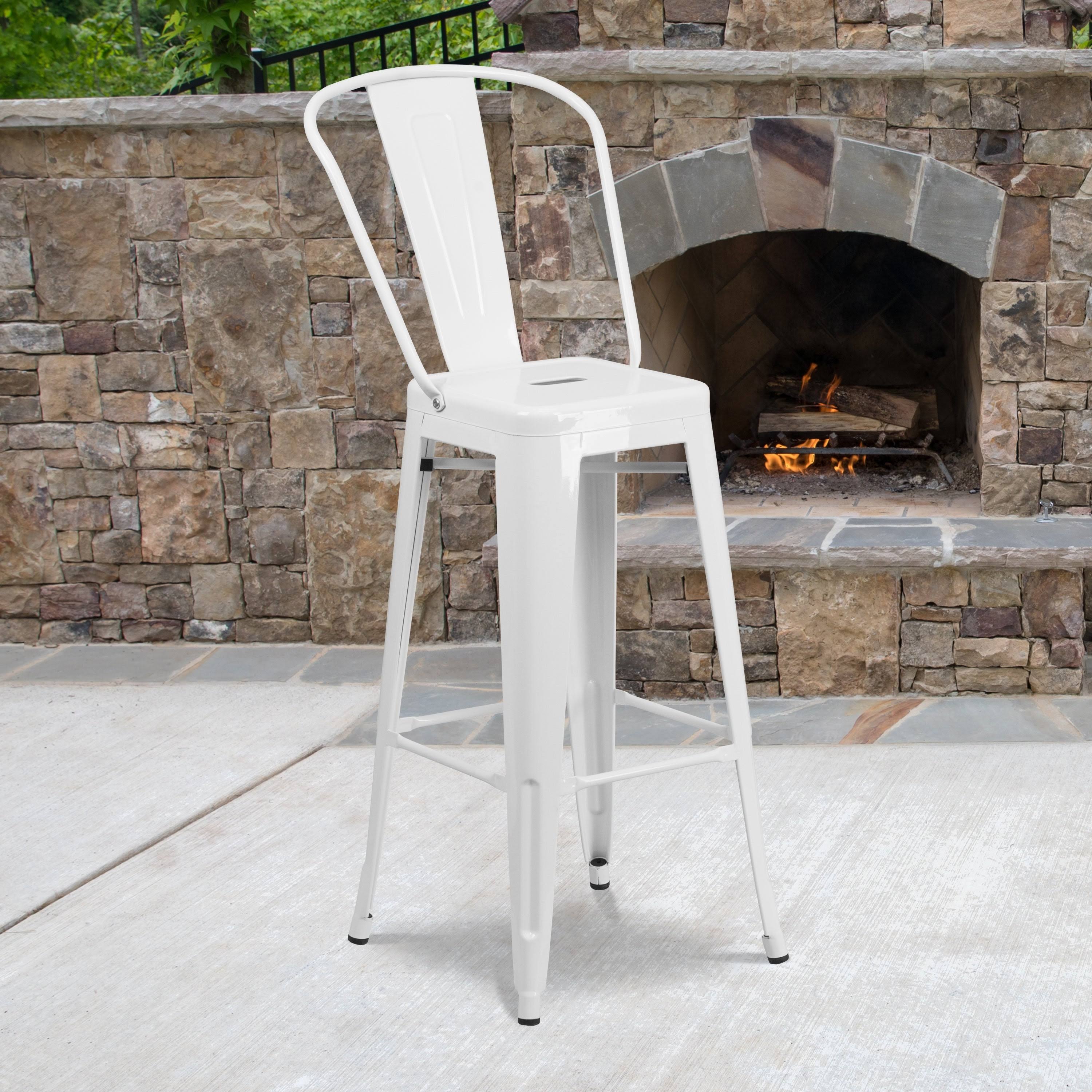 Blue Metal Bar Stool B3540