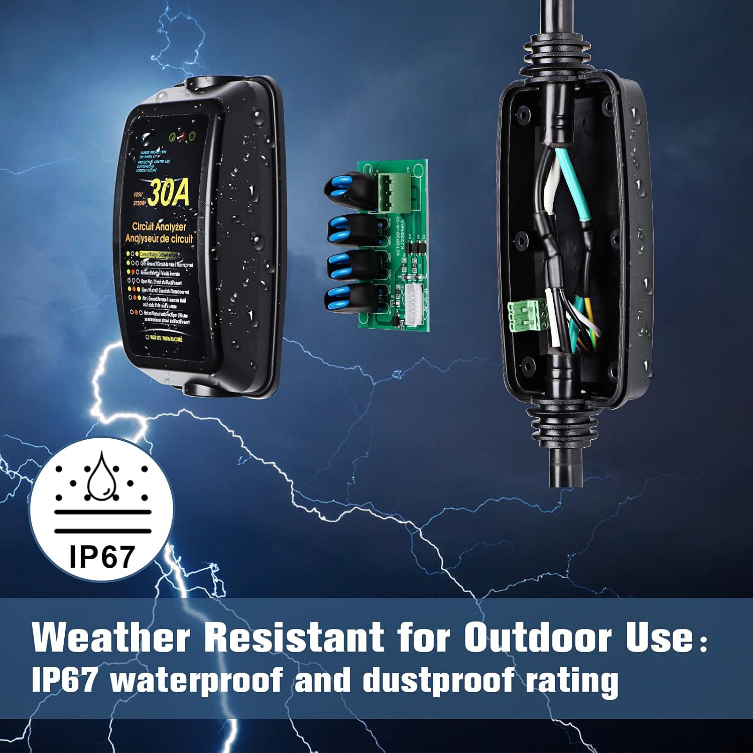 Surge Protector 30 Amp with Handles Diagnostic LED Plug UL Tested Pack of 2 I861683