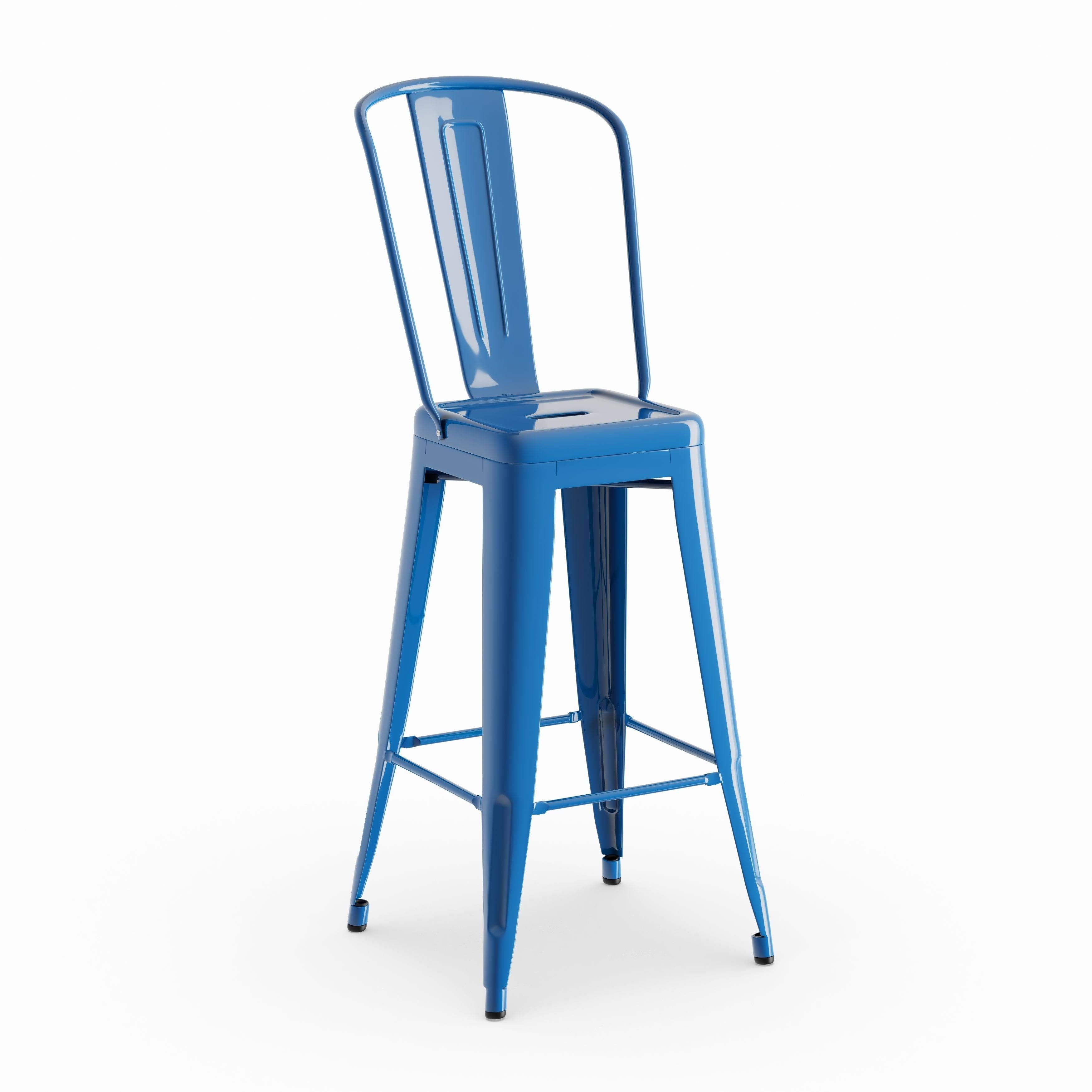 Blue Metal Bar Stool B3540