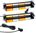 2-in-1 LED Amber White Emergency Dash Strobe Light Bars Pack of 2 S585341