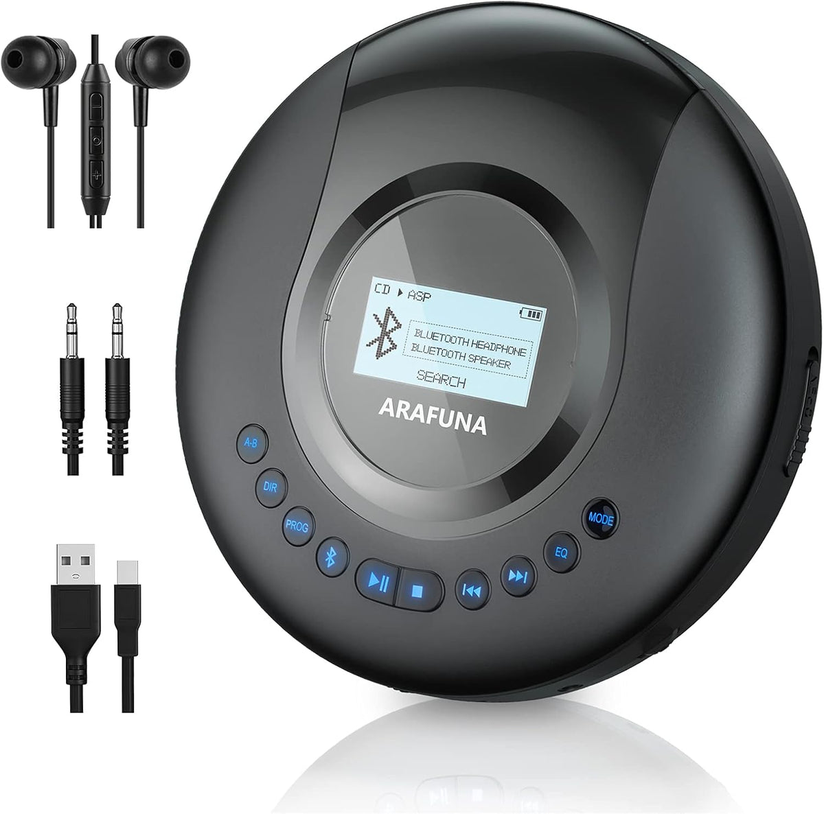 Portable CD Player with Bluetooth and LCD Screen C57613