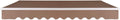 Beige 12x10 Feet Retractable Patio Awning with Manual Crank Handle N492