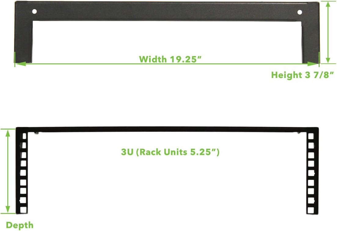 3U 19 Inch Vertical Wall Mount Rack Black Y2891