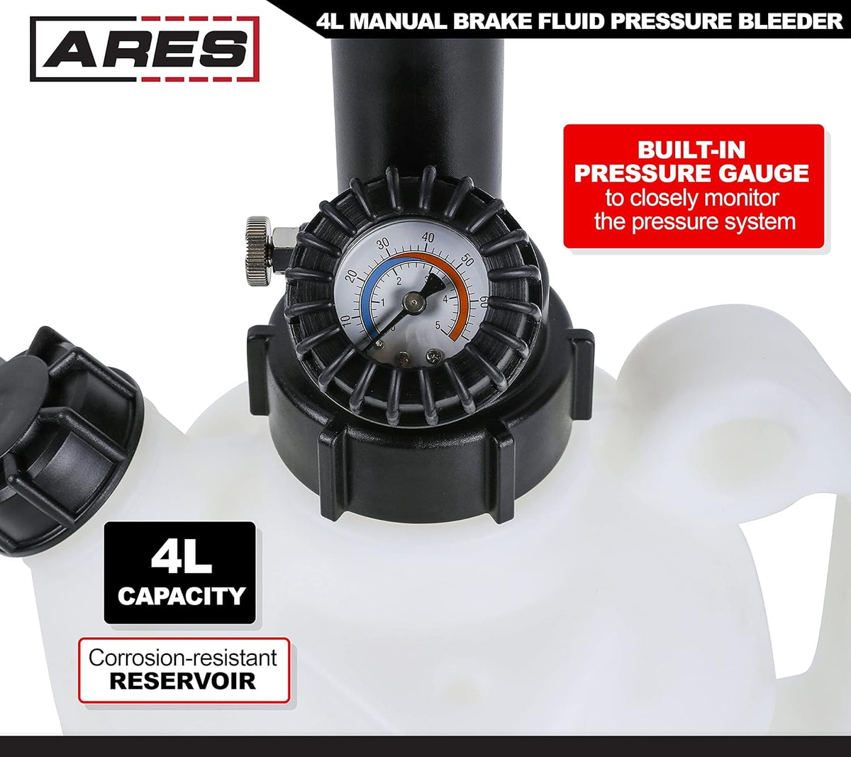 Manual Brake Fluid Pressure Bleeder, 4-Liter, Pack of 2 K630463