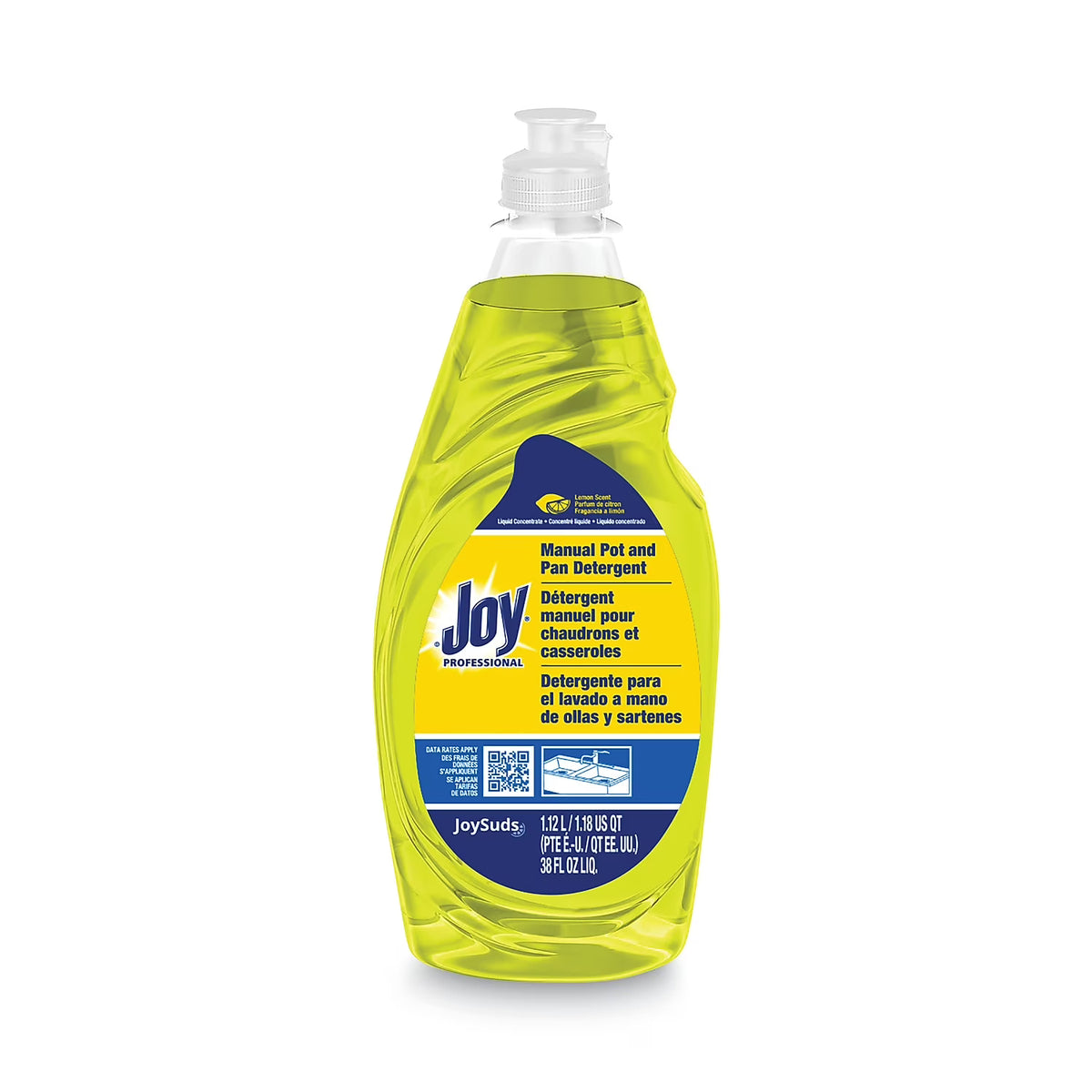 Lemon Scent Dishwashing Liquid, 38 oz Bottle, 8/Carton Z236898