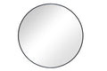 Black Finish Round Wall Mirror E339