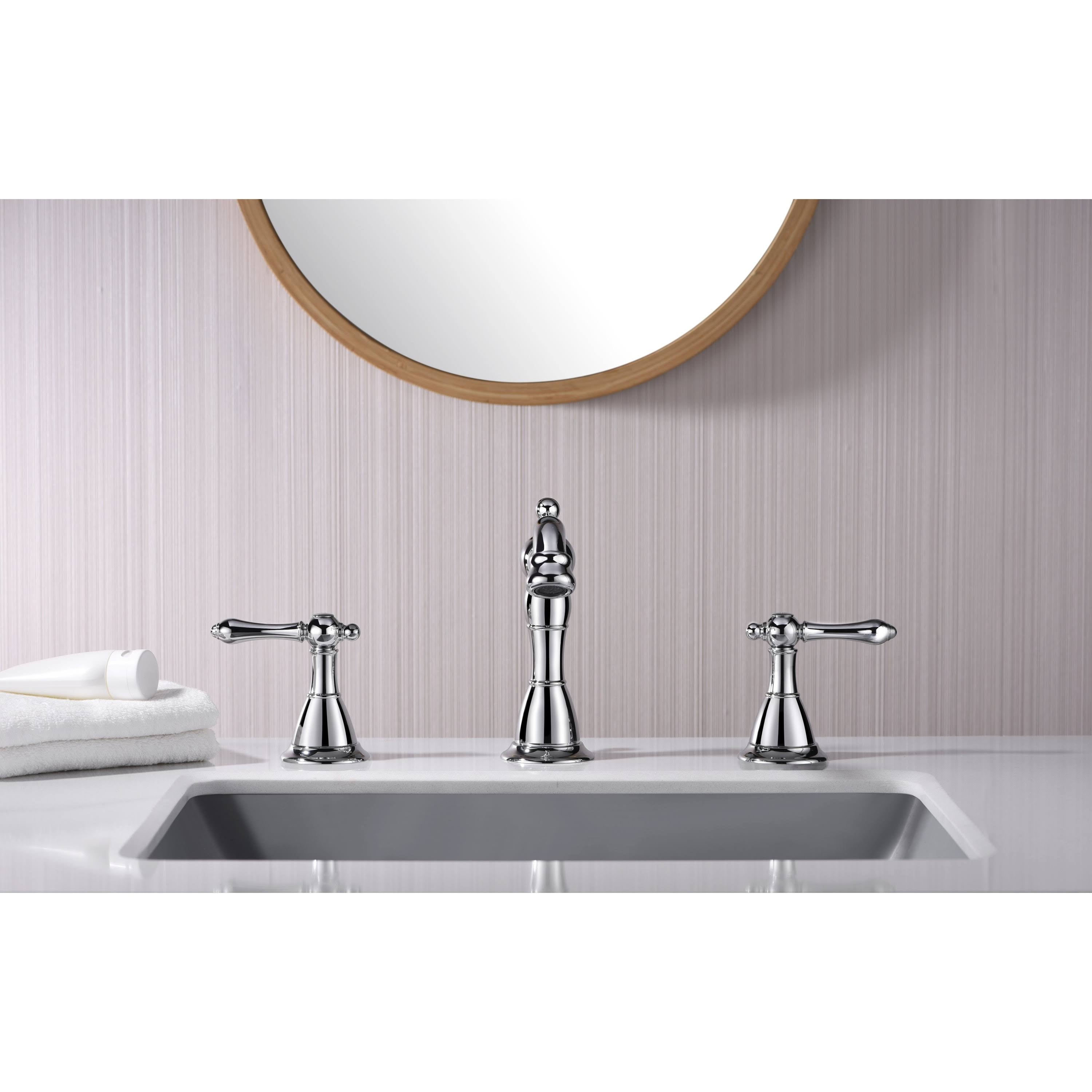 Chrome Two Handle Widespread Lavatory Faucet Z918
