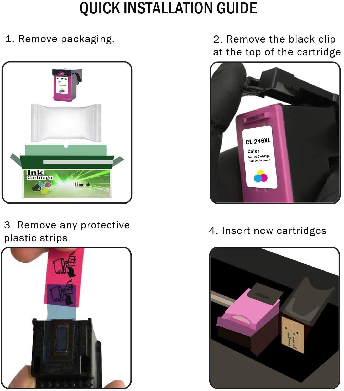 5 Pack High Yield Ink Cartridges (3 Black, 2 Color) J90418