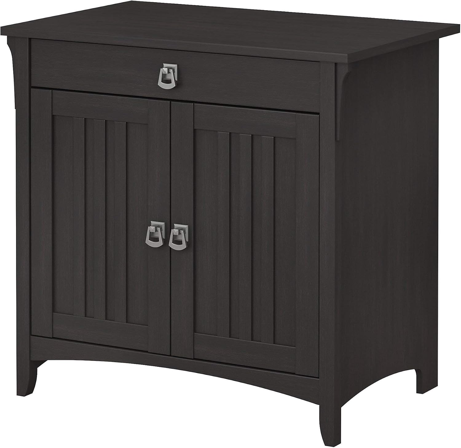 Cape Cod Gray Secretary Desk with Keyboard Tray and Storage Cabinet W972428
