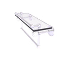 Glass Shelf with Gallery Rail and Towel Bar - Satin Chrome / 16 inch I984