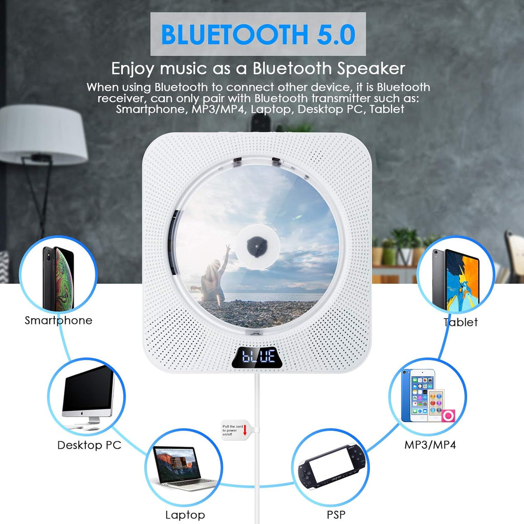 CD Player with Bluetooth, FM Radio, Remote Control, Pack of 2 R5695