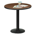 Black Base Round Table with Wild Cherry Top L5366