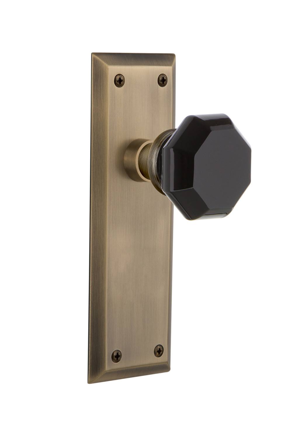 Antique Brass Black Door Knob F357570